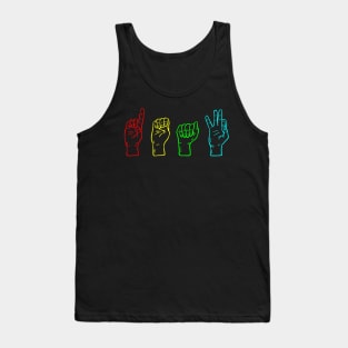 Deaf Sign Language Introduced By American Deaf Association Tank Top